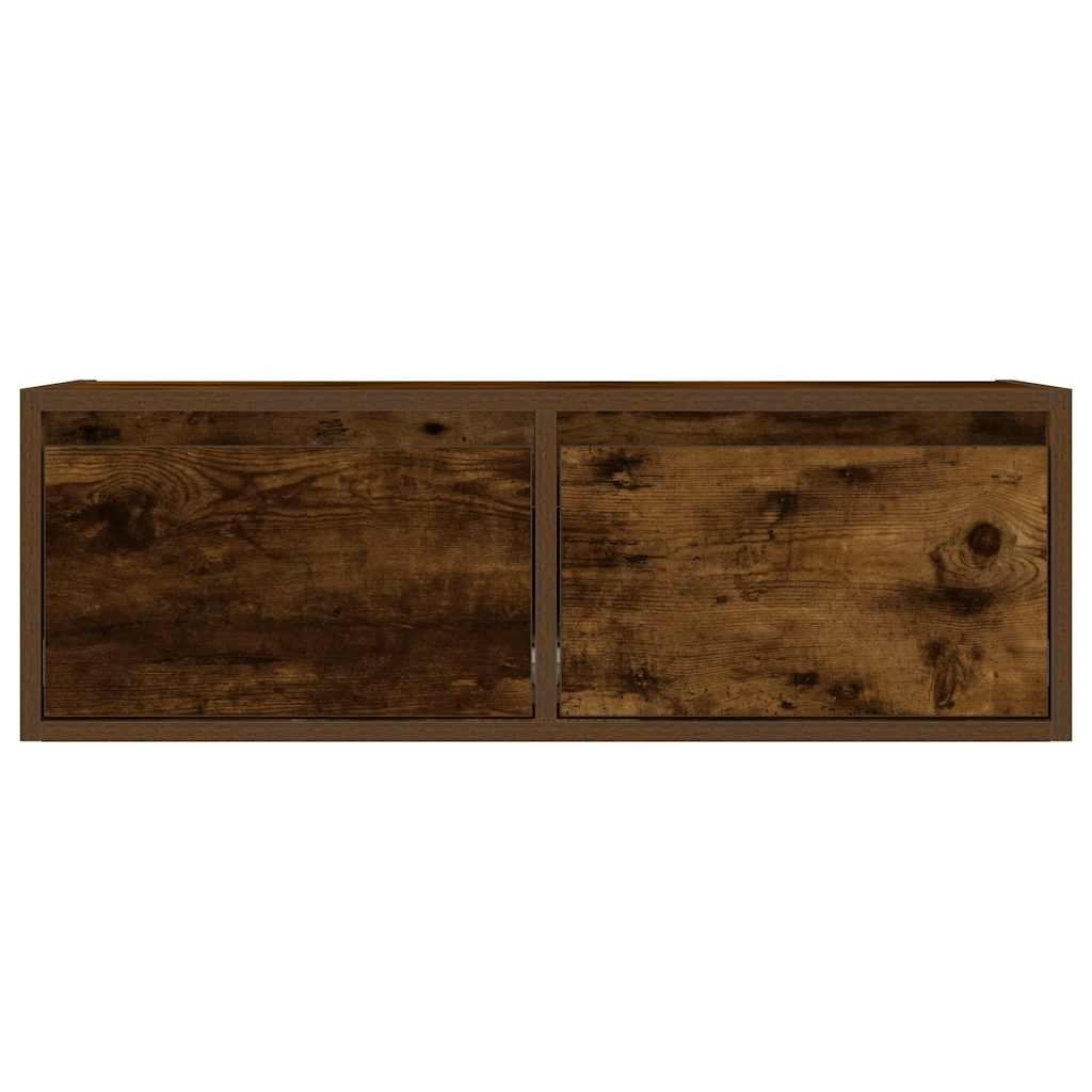 TV ormarić s LED svjetlima boja dimljenog hrasta 75x35,5x25 cm