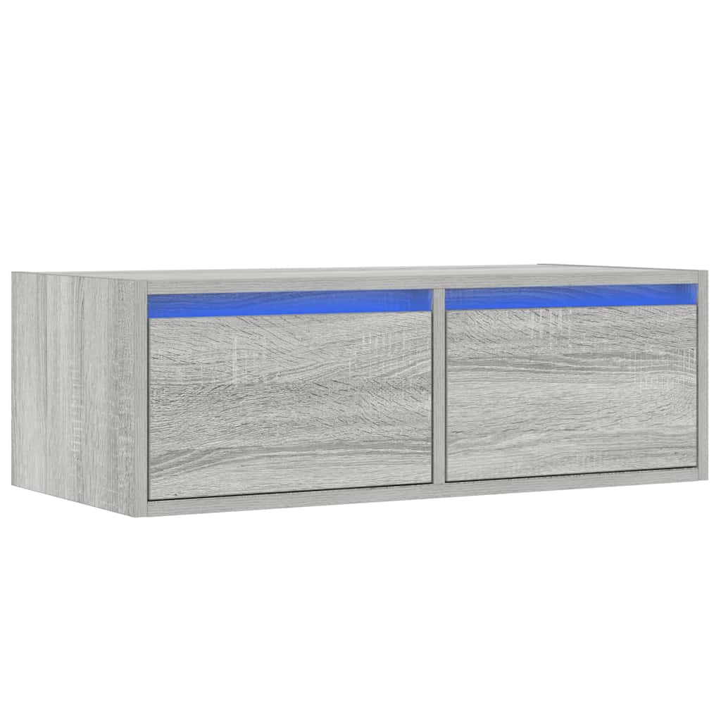 TV ormarić s LED svjetlima boja hrasta sonome 75x35,5x25 cm