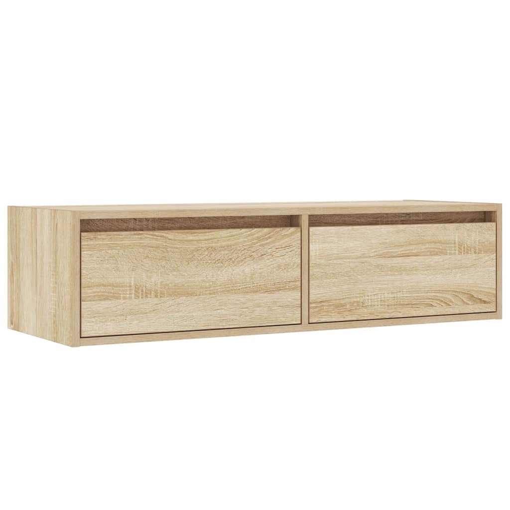 TV ormarić s LED svjetlima boja hrasta sonome 100X35,5x25 cm