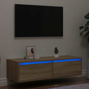 TV ormarić s LED svjetlima boja hrasta sonome 100X35,5x25 cm
