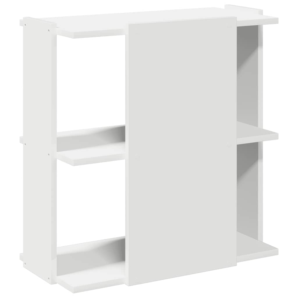 Polica za knjige 3 nivoa bijela 60x30x60 cm izrađeno drvo