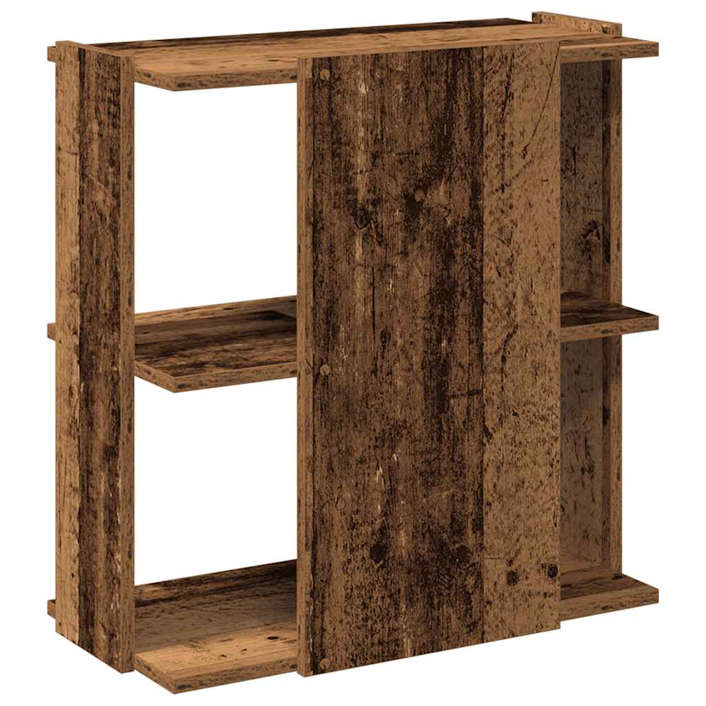 Regal za knjige s 3 razina boja staro drvo 60x30x60 cm drveni