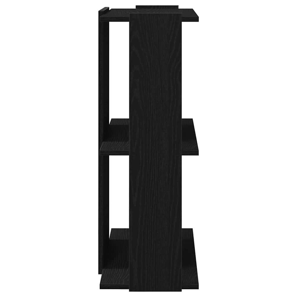 Regal za knjige s 3 razine crni 60x30x80 cm konstruirano drvo