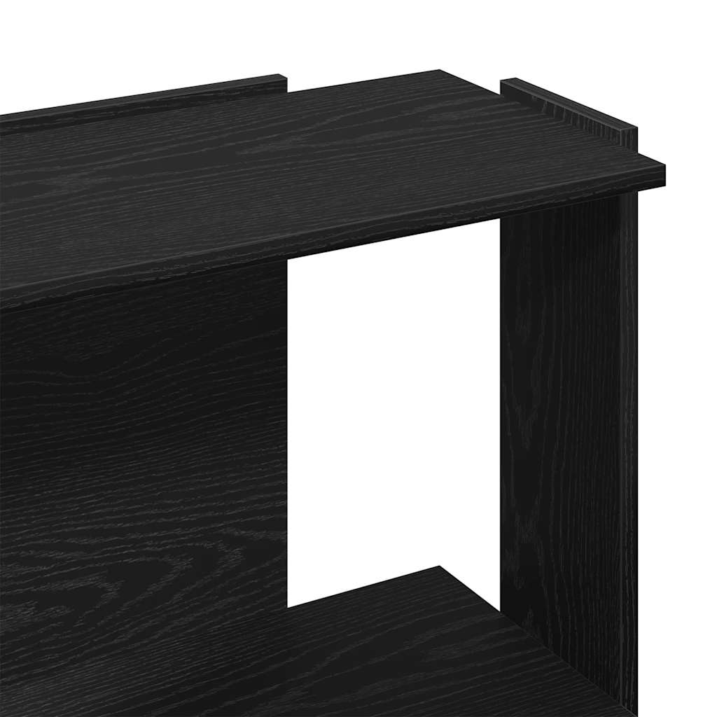 Regal za knjige s 3 razine crni 60x30x80 cm konstruirano drvo