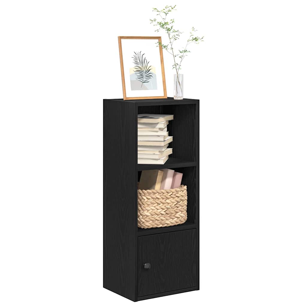 Regal za knjige crni hrasta 31x24x77 cm od konstruiranog drva