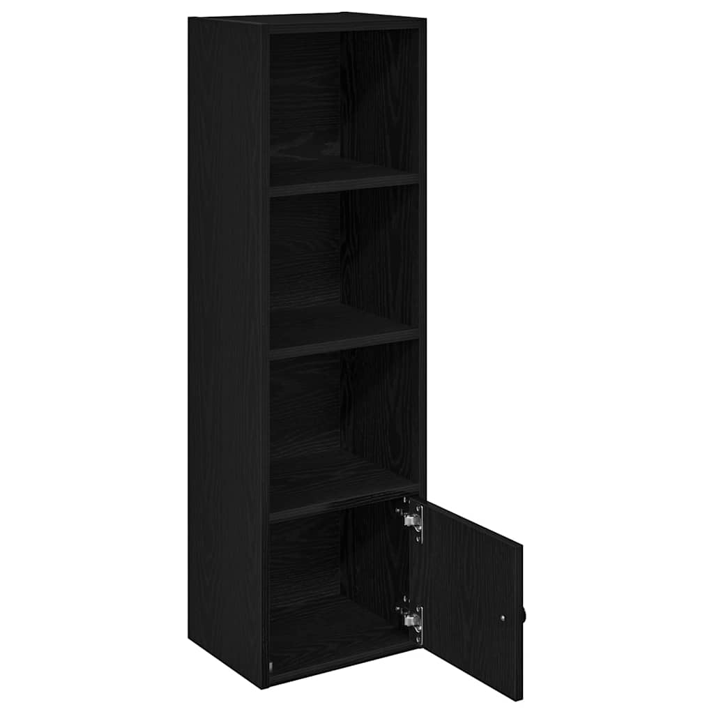 Regal za knjige crni hrasta 31x24x102 cm od konstruiranog drva