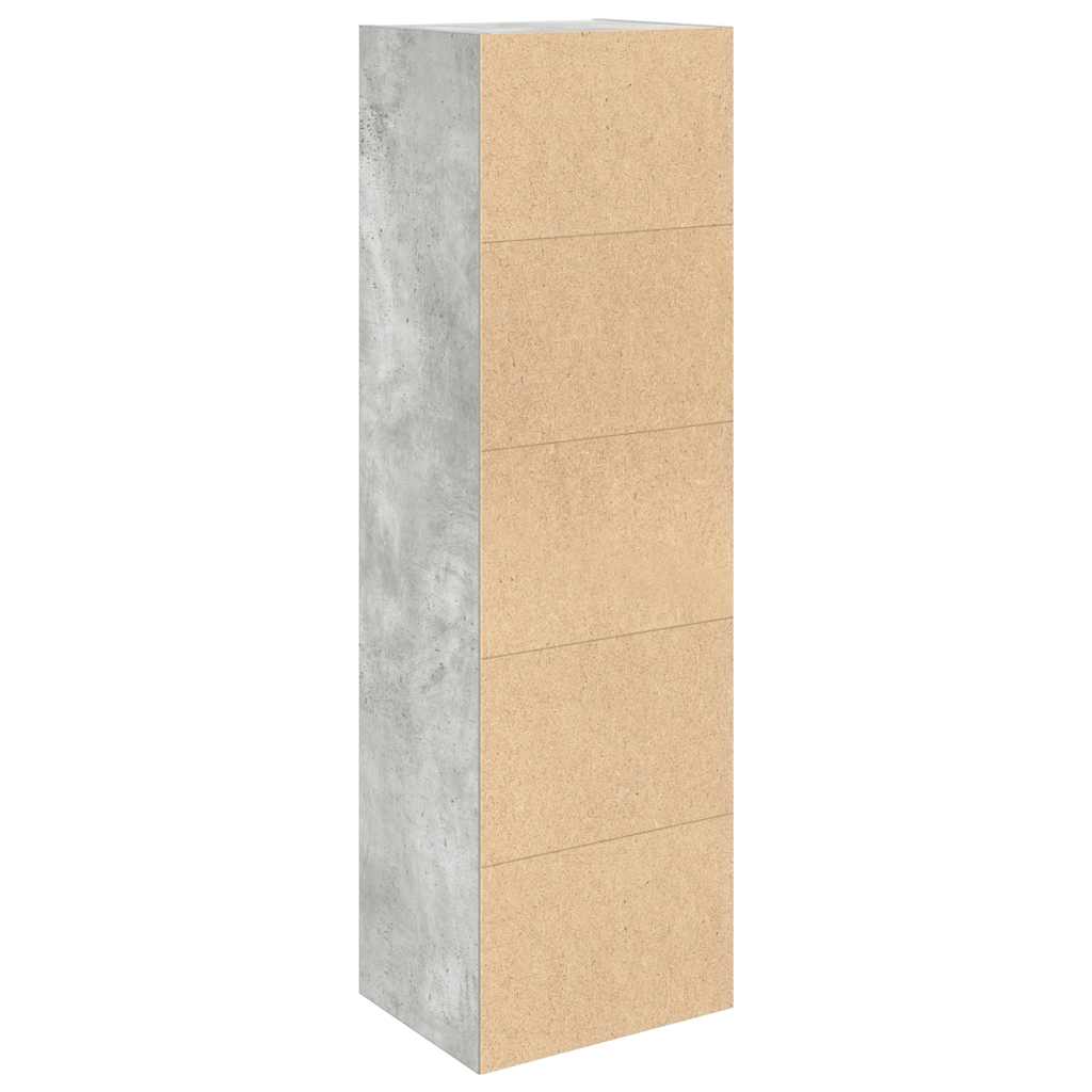Regal za knjige boja betona 31x24x102 cm konstruirano drvo