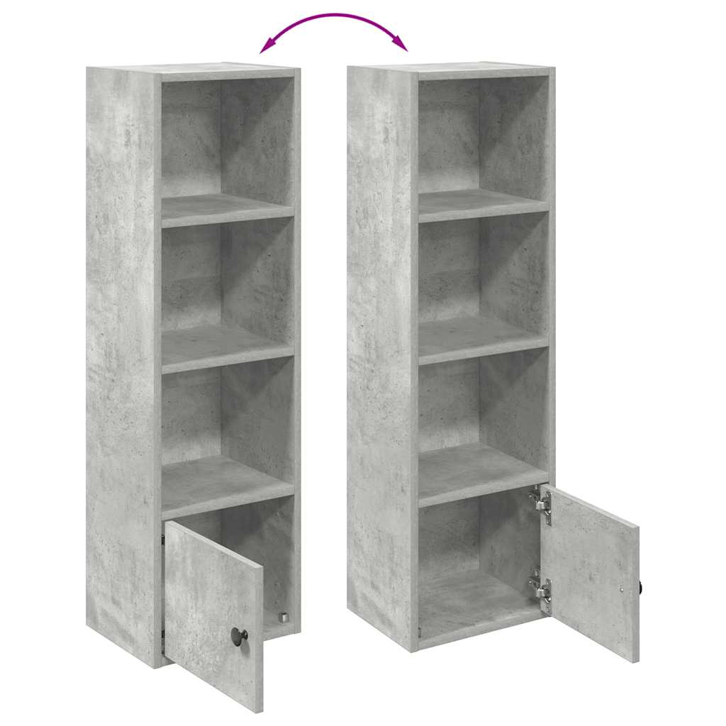 Regal za knjige boja betona 31x24x102 cm konstruirano drvo