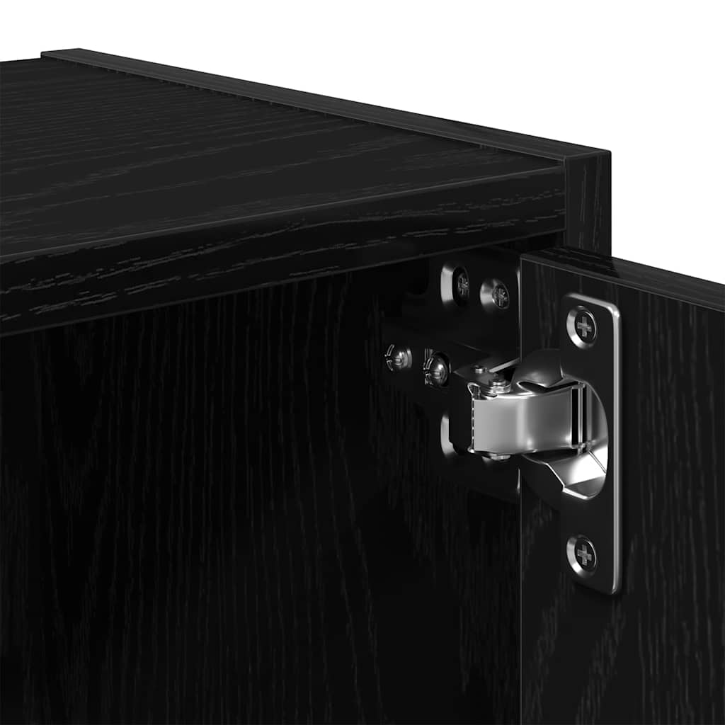 Regal za knjige crni hrasta 40x24x52 cm od konstruiranog drva