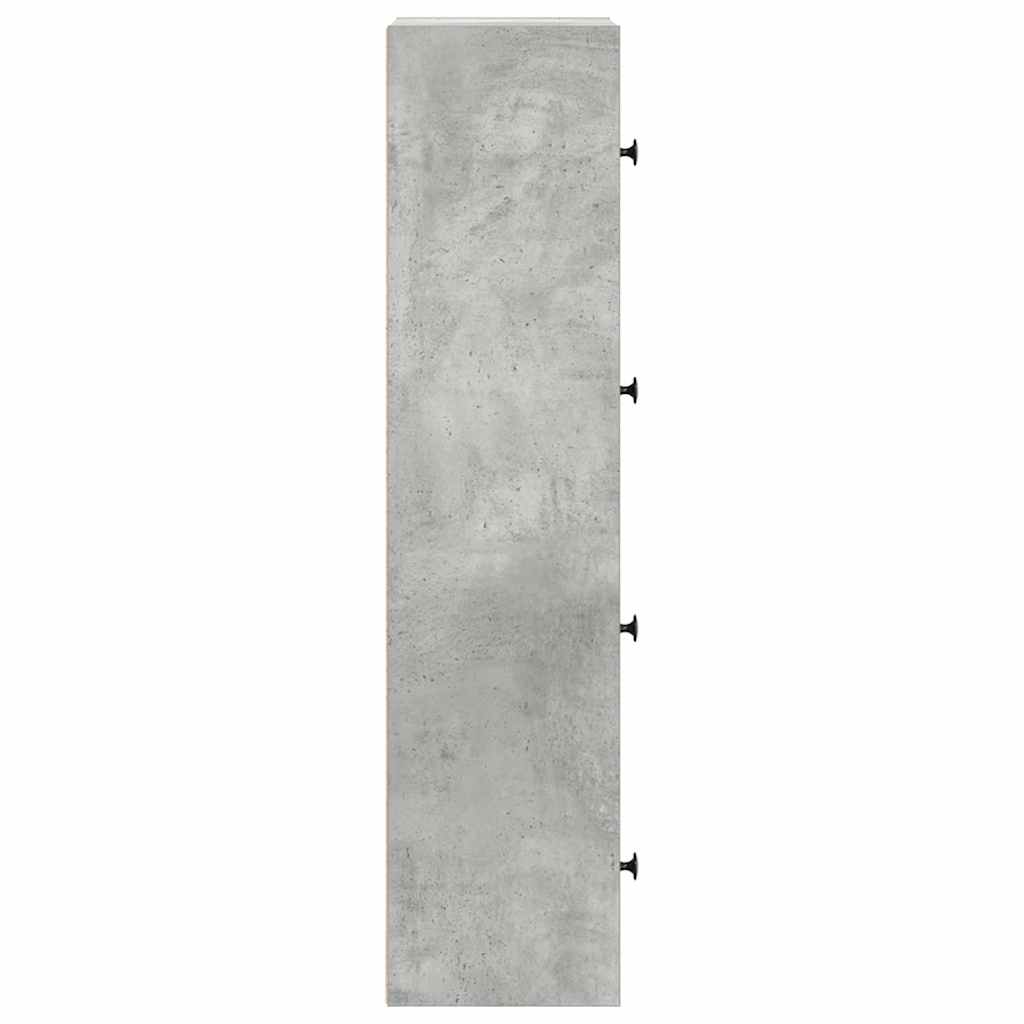 Regal za knjige boja betona 40x24x102 cm konstruirano drvo