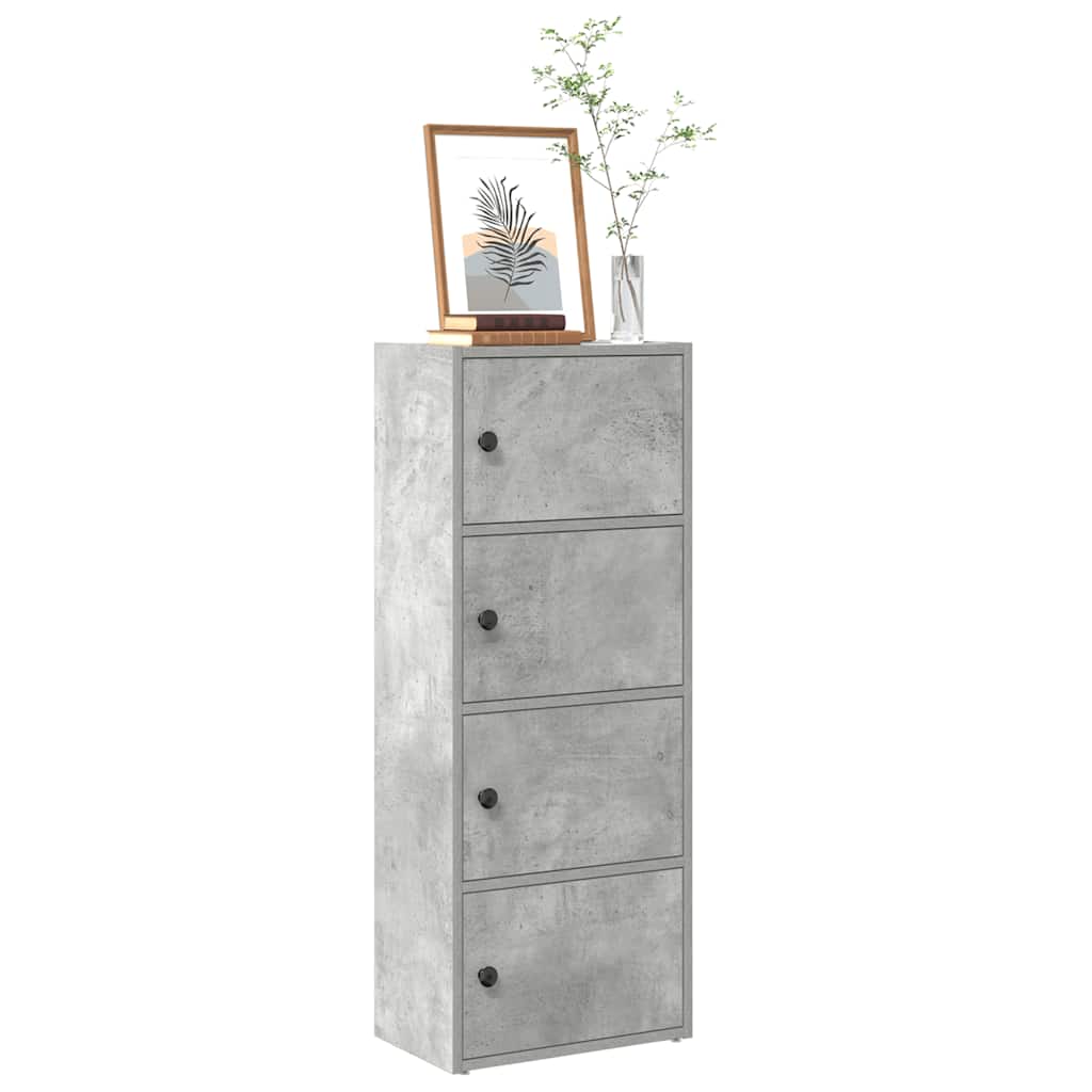 Regal za knjige boja betona 40x24x102 cm konstruirano drvo