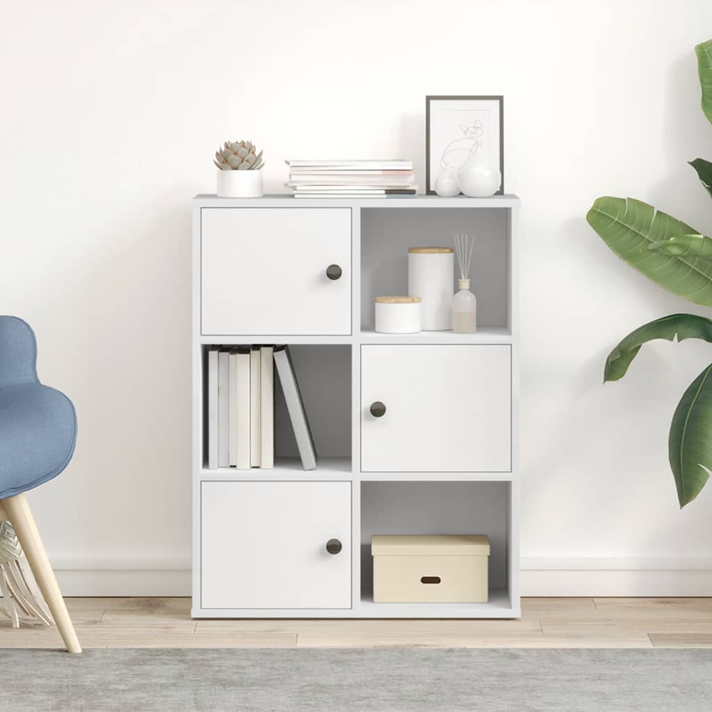 Polica za knjige bijela 60x24x76,5 cm izrađeno drvo