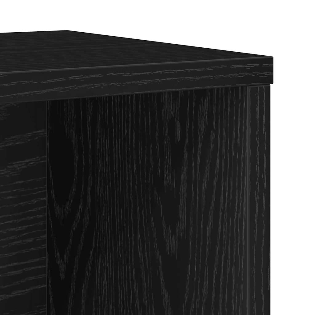 Regal za knjige crni hrasta 60x24x76,5 cm od konstruiranog drva