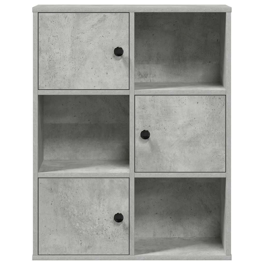 Regal za knjige boja betona 60x24x76,5 cm konstruirano drvo