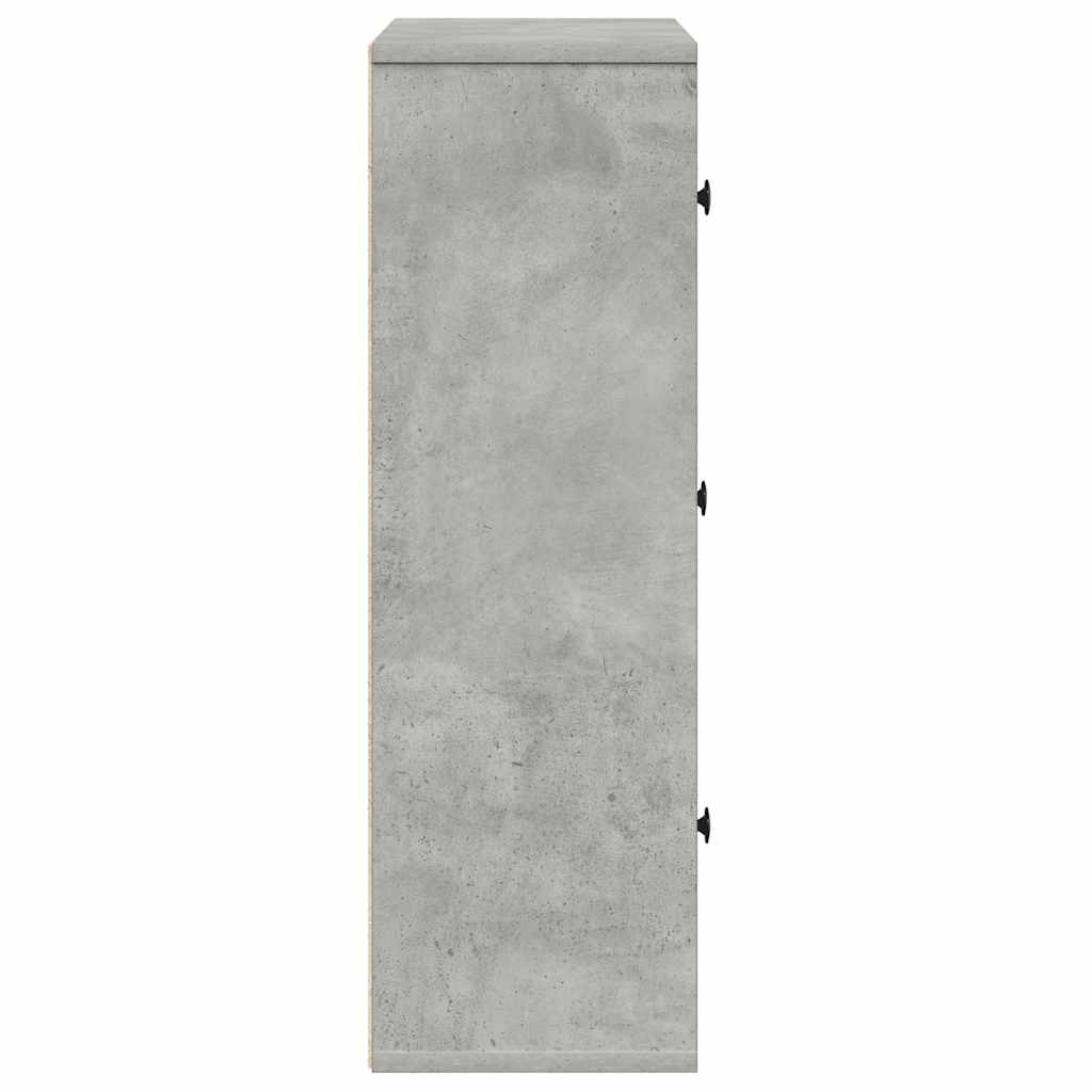 Regal za knjige boja betona 60x24x76,5 cm konstruirano drvo