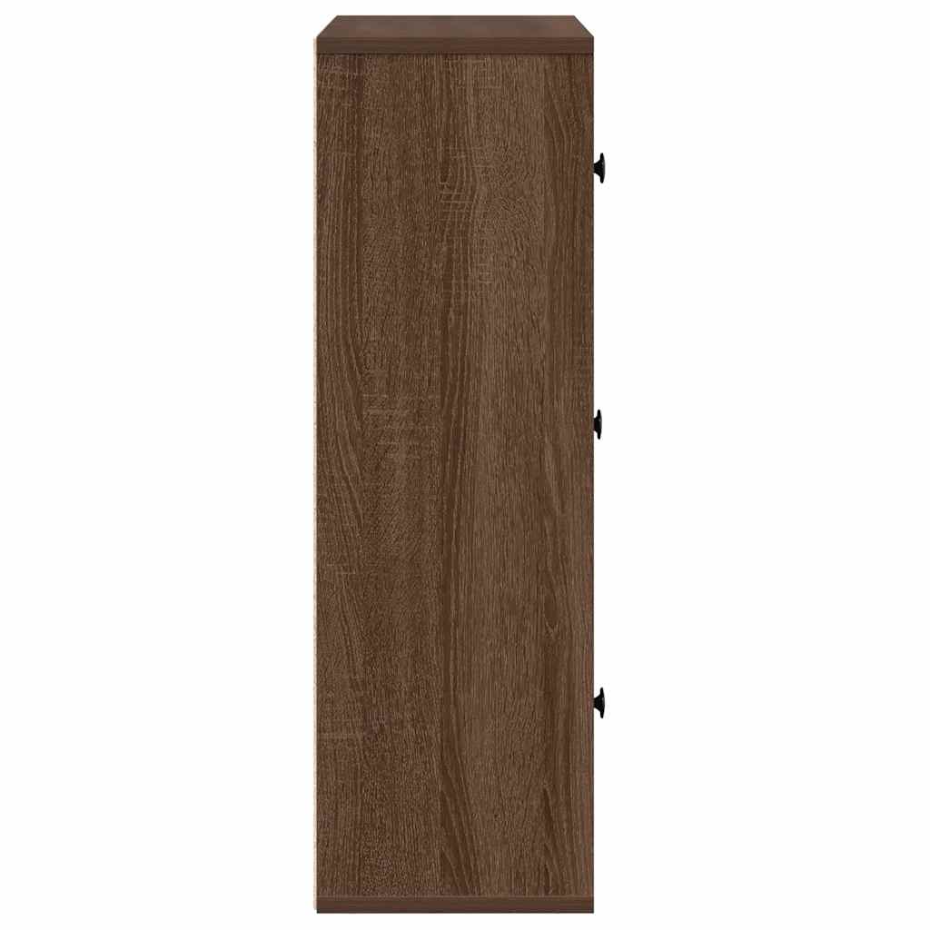 Regal za knjige boja hrasta 60x24x76,5 cm konstruirano drvo