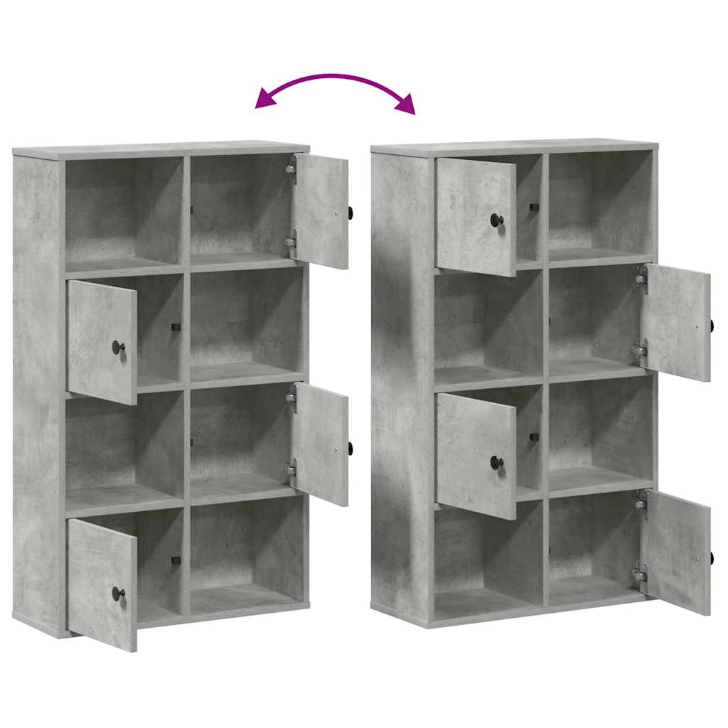 Regal za knjige boja betona 60x24x101,5 cm konstruirano drvo