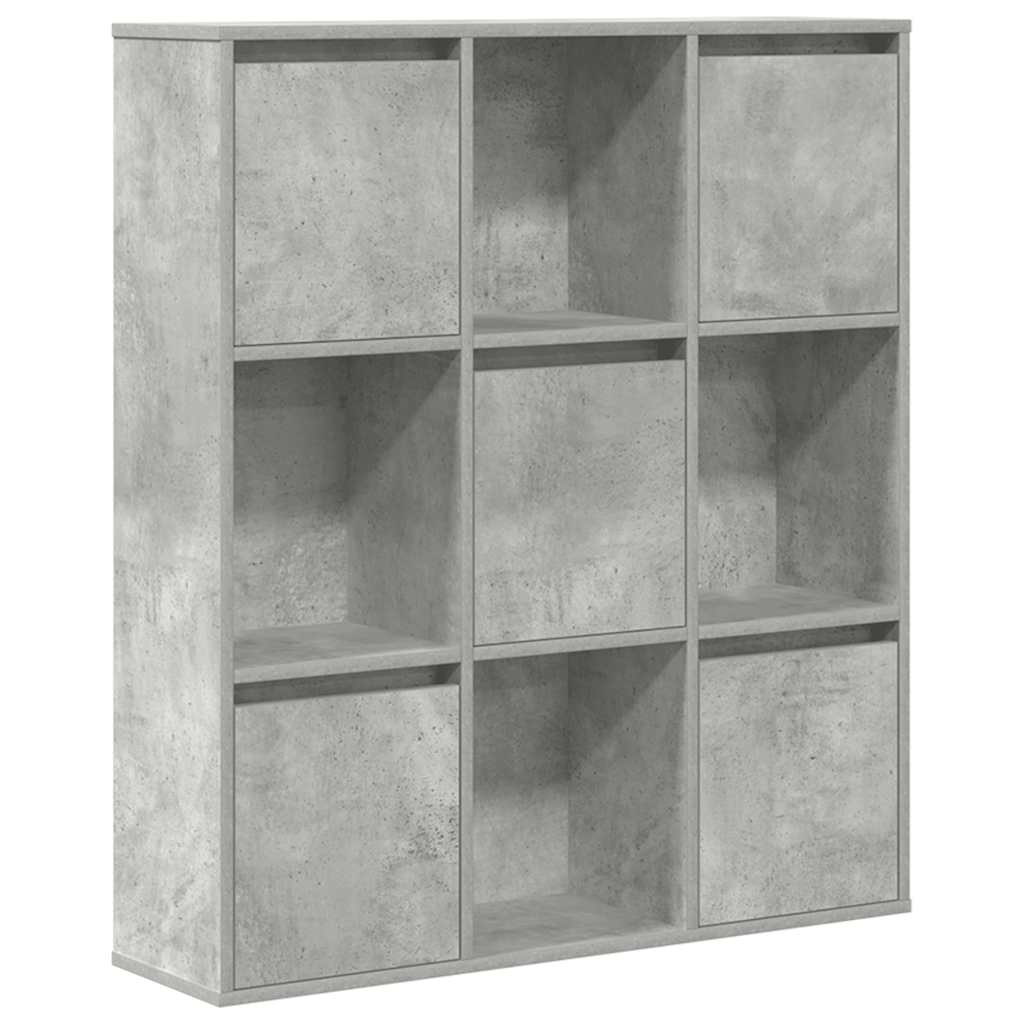 Regal za knjige boja betona 89x24x101,5 cm konstruirano drvo