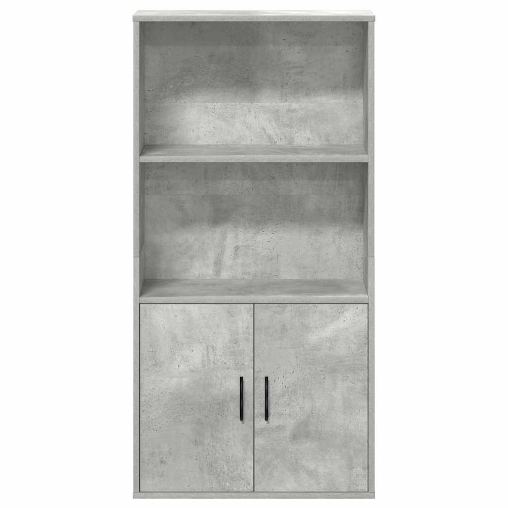 Regal za knjige siva boja betona 60x24x120 cm konstruirano drvo
