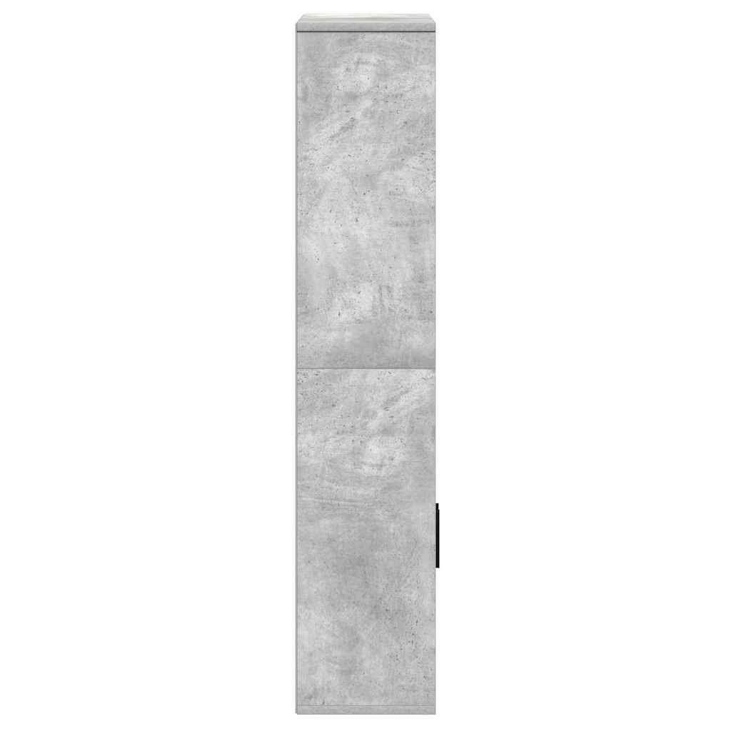 Regal za knjige siva boja betona 60x24x120 cm konstruirano drvo