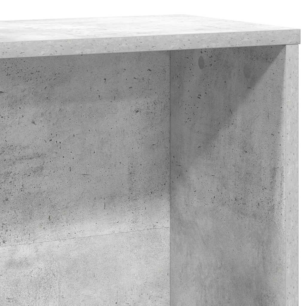 Regal za knjige siva boja betona 60x24x120 cm konstruirano drvo