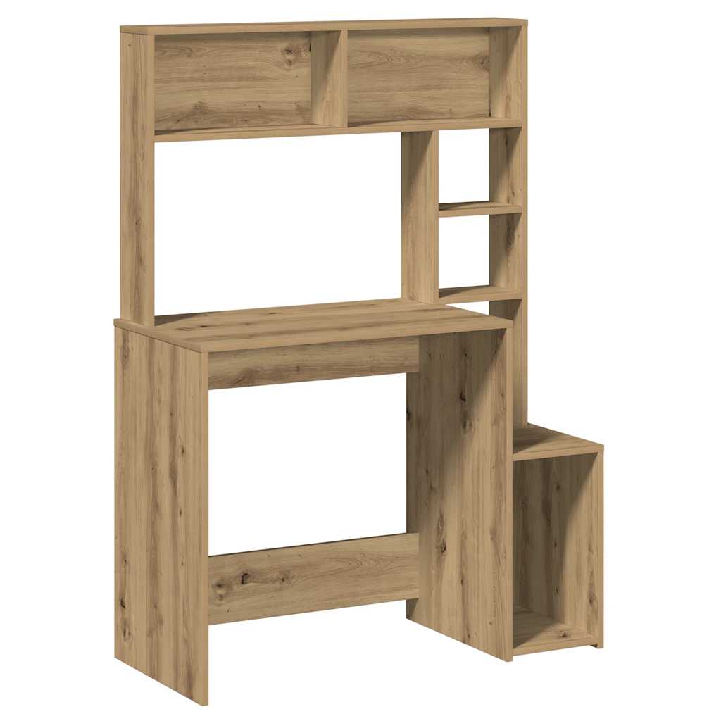 Radni stol s policama boja hrasta artisan 100x45x140 cm drveni