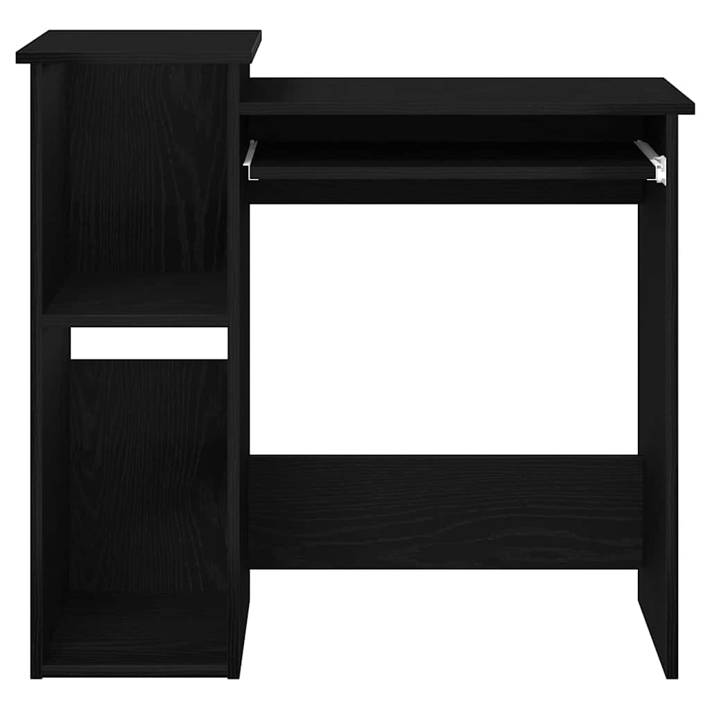 Radni stol s policama crni 84x40x78 cm konstruirano drvo