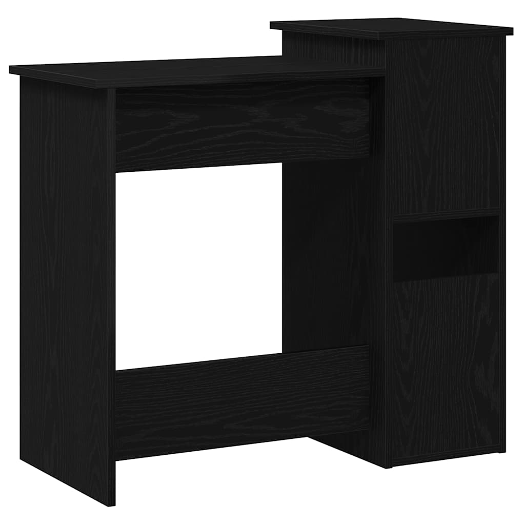 Radni stol s policama crni 84x40x78 cm konstruirano drvo