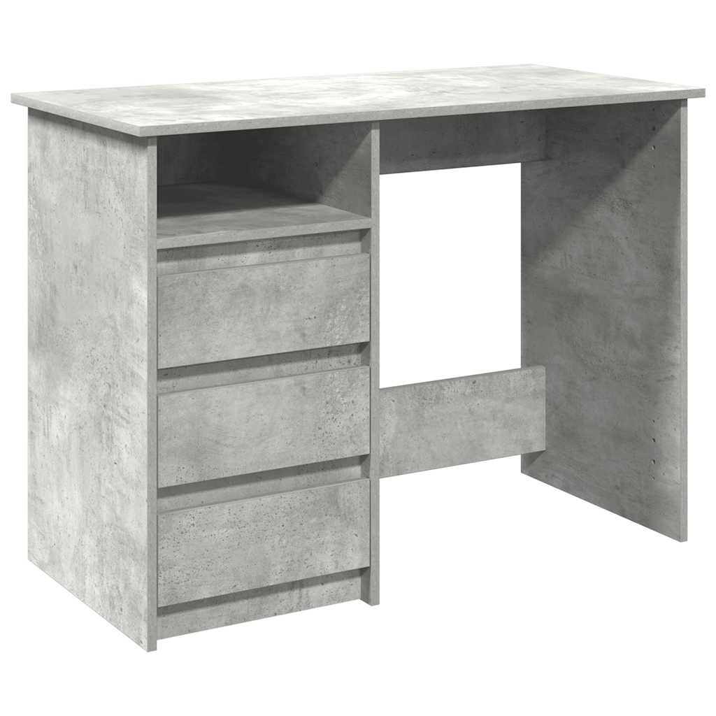 Radni stol boja betona 102 x 50 x 75 cm od konstruiranog drva