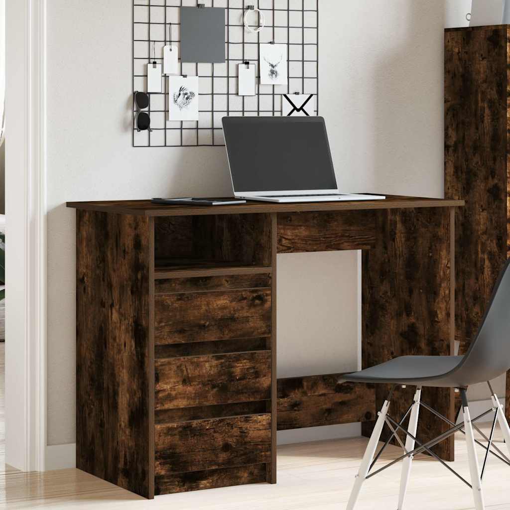 Radni stol boja dimljenog hrasta 102x50x75 cm konstruirano drvo