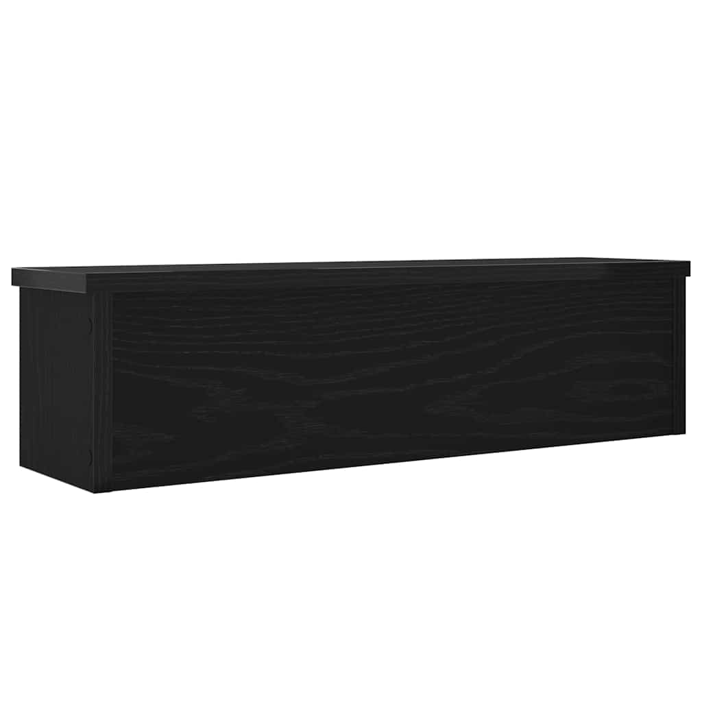 Kuhinjski stalak za slaganje crni 50x15x16 cm konstruirano drvo