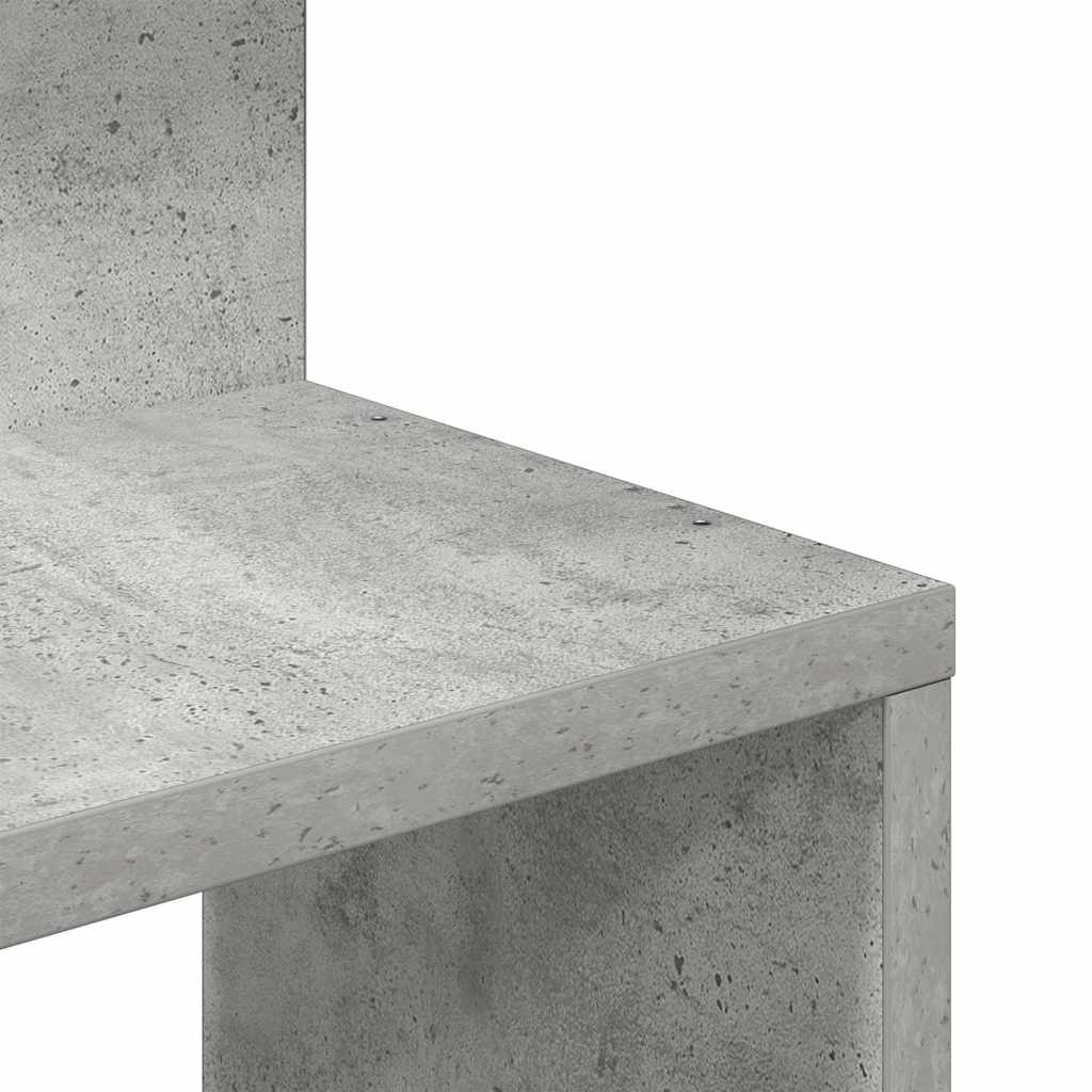 Zidne kutne police siva boja betona 32x32x127,5 cm od iverice