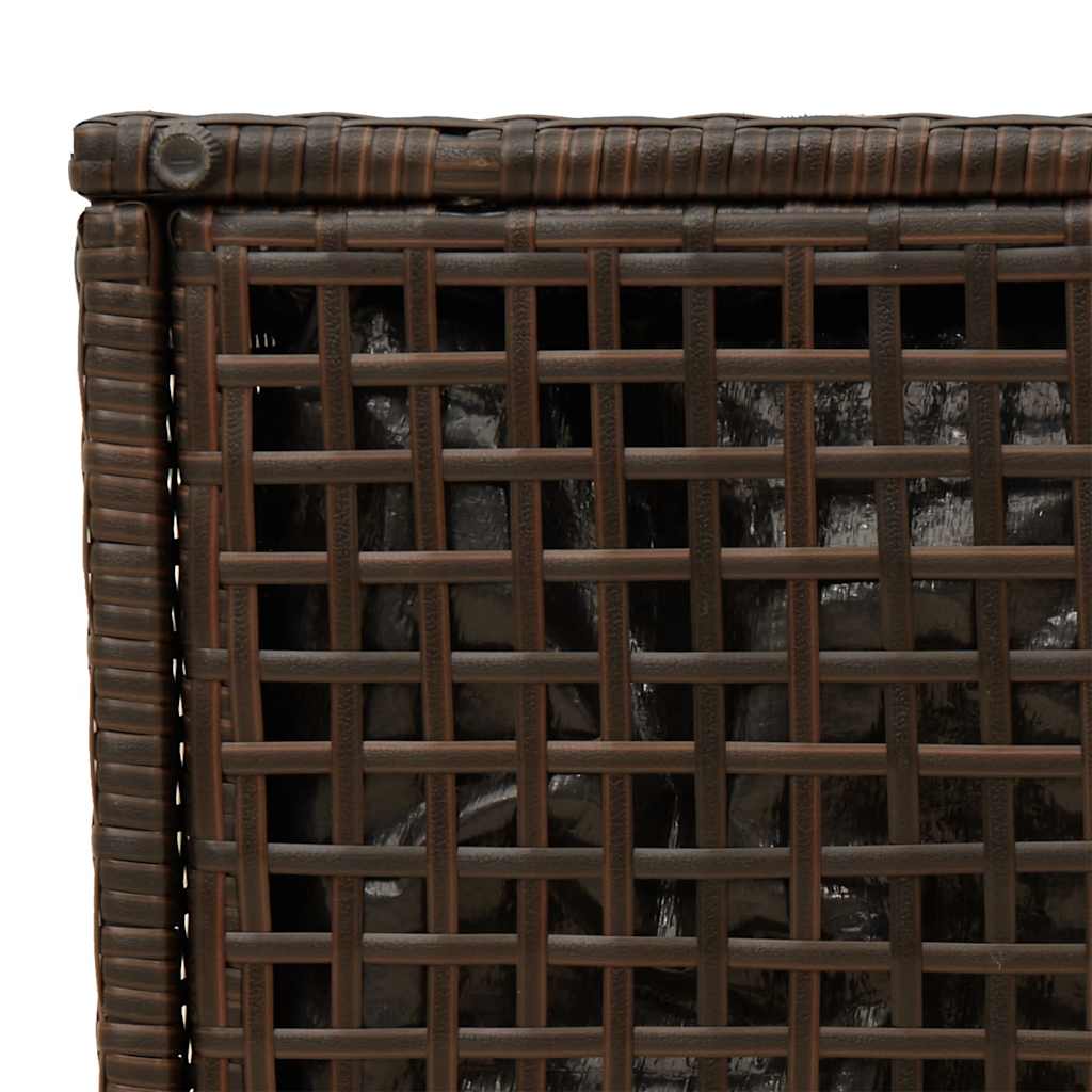 Vrtni stolci s jastucima 2 kom smeđi 40x40x43 cm poliratan