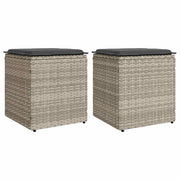 Vrtni stolci s jastucima 2 kom svijetlo sivi 40x40x43 cm