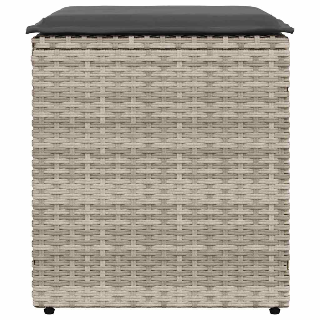 Vrtni stolci s jastucima 2 kom svijetlo sivi 40x40x43 cm