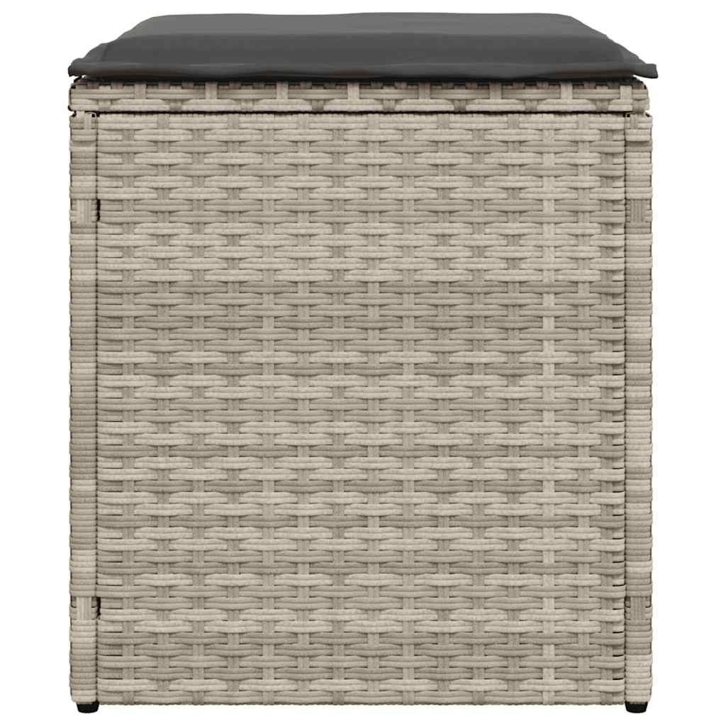 Vrtni stolci s jastucima 2 kom svijetlo sivi 40x40x43 cm