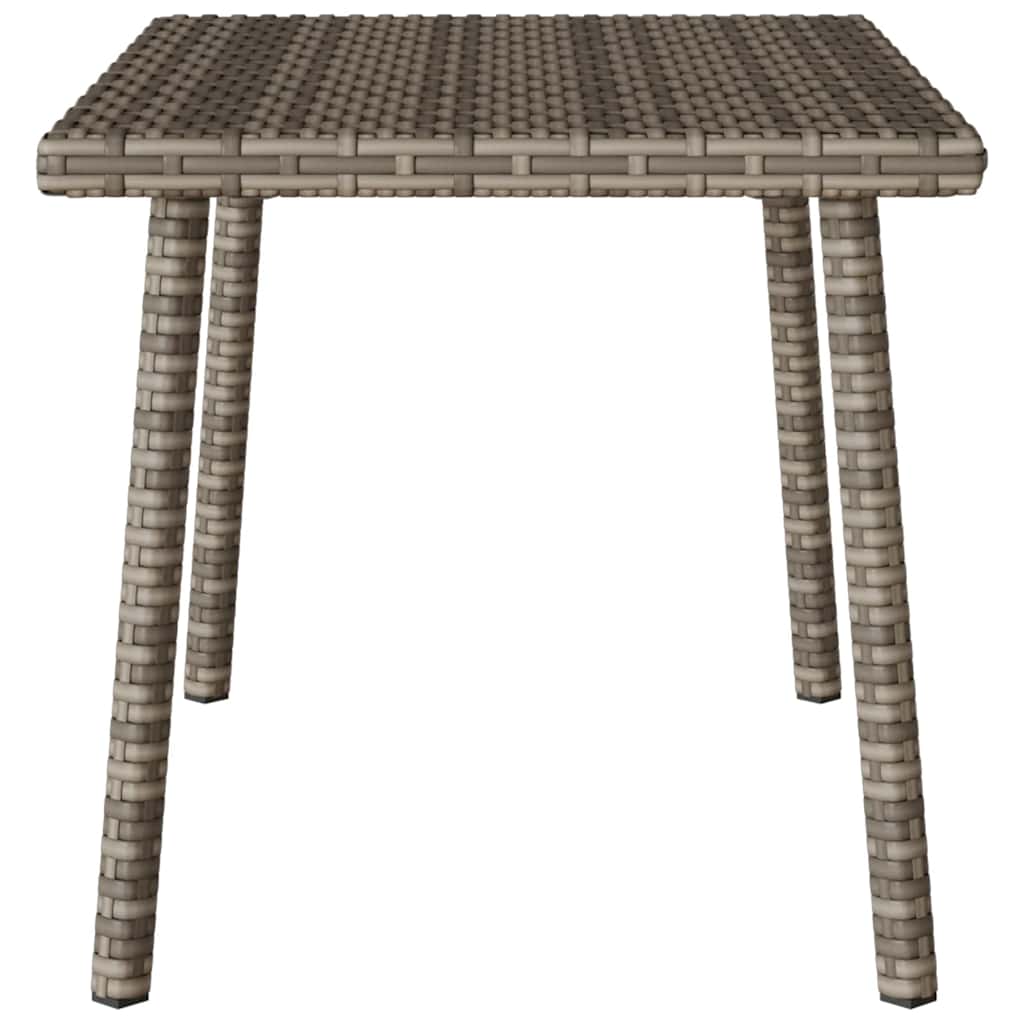 Vrtni stolić za kavu pravokutni sivi 60x40x37 cm poliratan