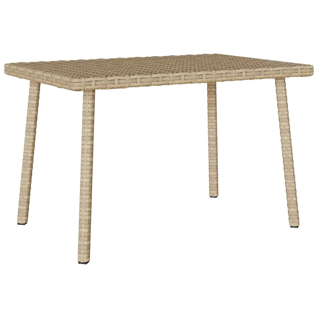 Vrtni stolić za kavu pravokutni bež 60x40x37 cm poliratan