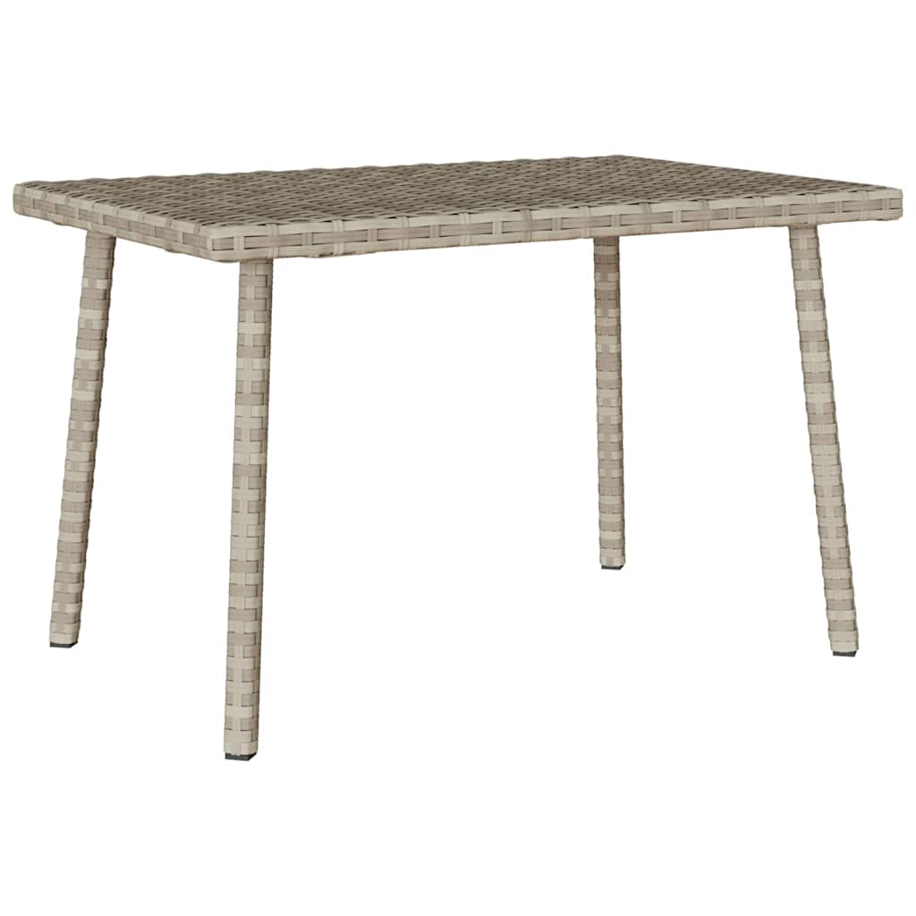 Vrtni stolić za kavu pravokutni svijetlo sivi 60x40x37 cm