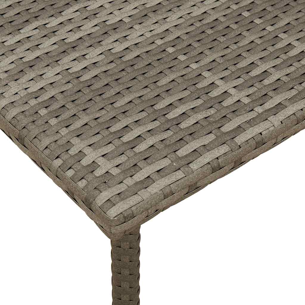 Vrtni stolić za kavu pravokutni sivi 80x40x37 cm poliratan