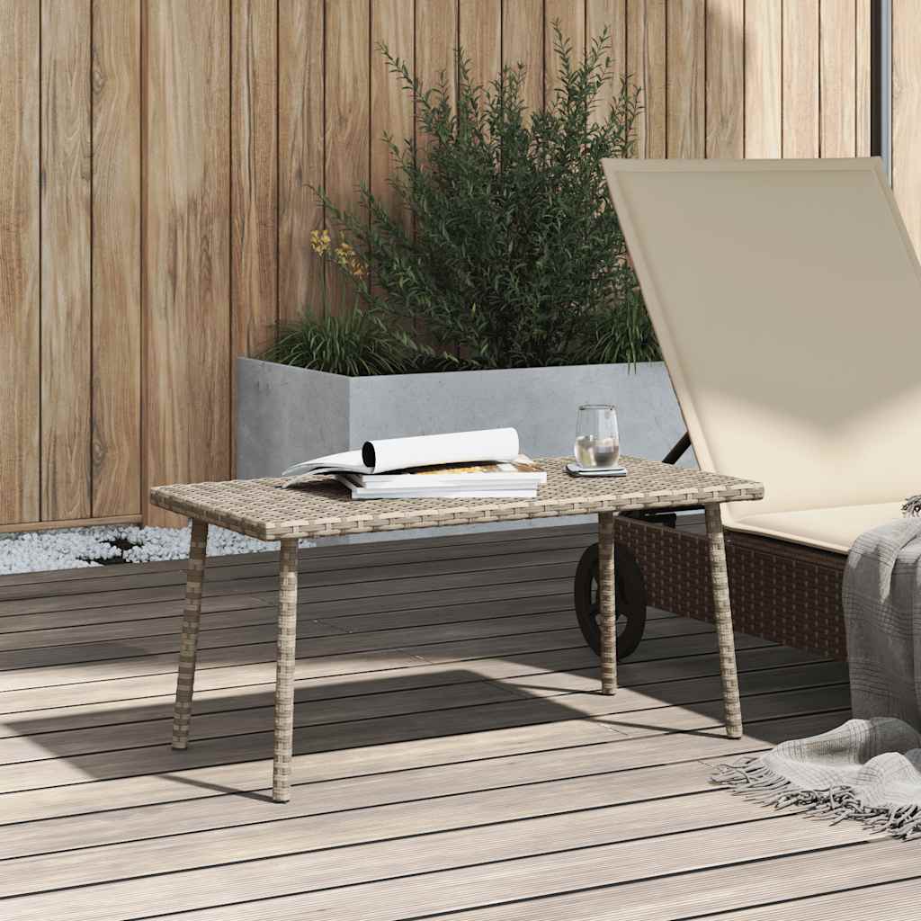 Vrtni stolić za kavu pravokutni svijetlo sivi 80x40x37 cm
