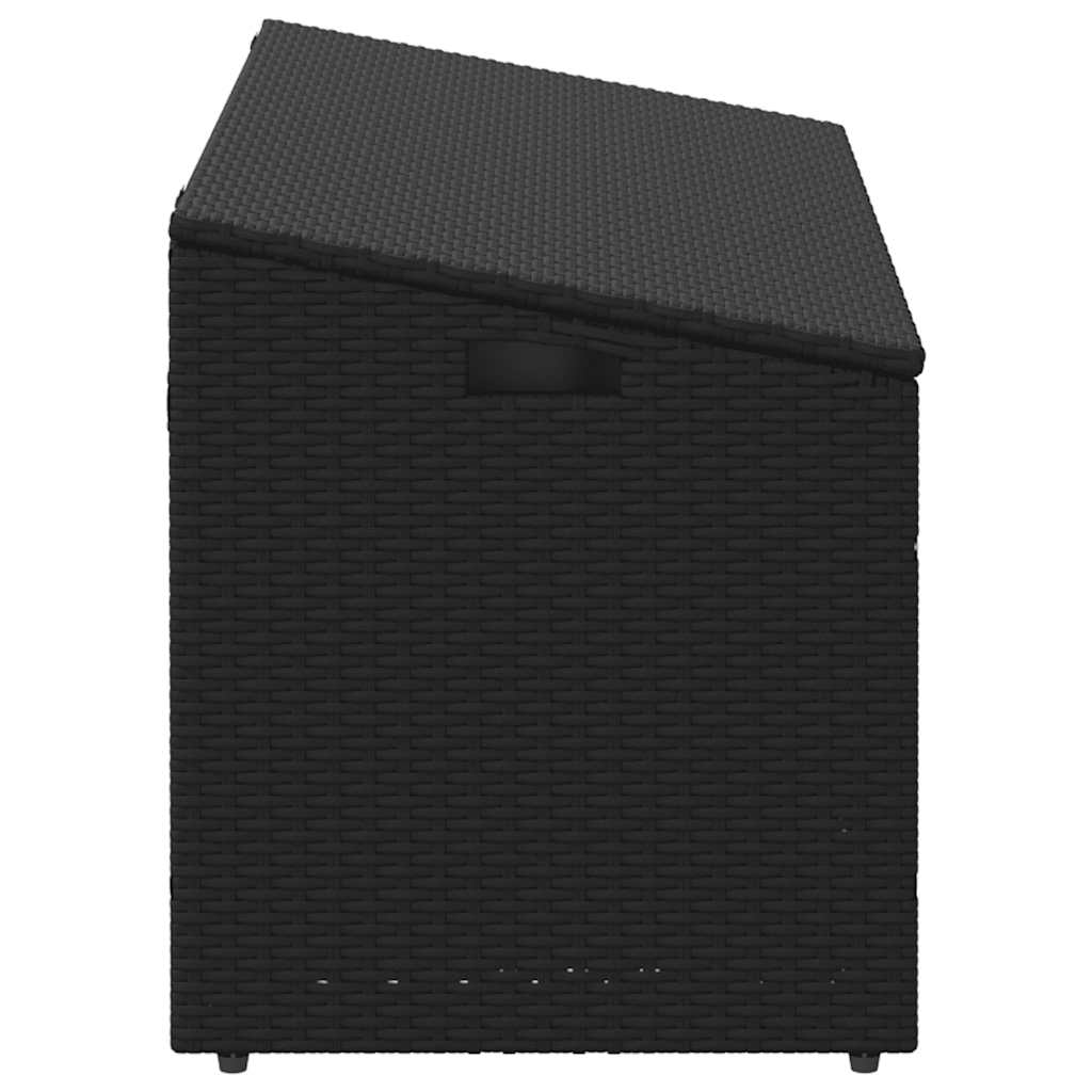 Vrtna kutija za pohranu crna 110x50x58 cm poli ratan