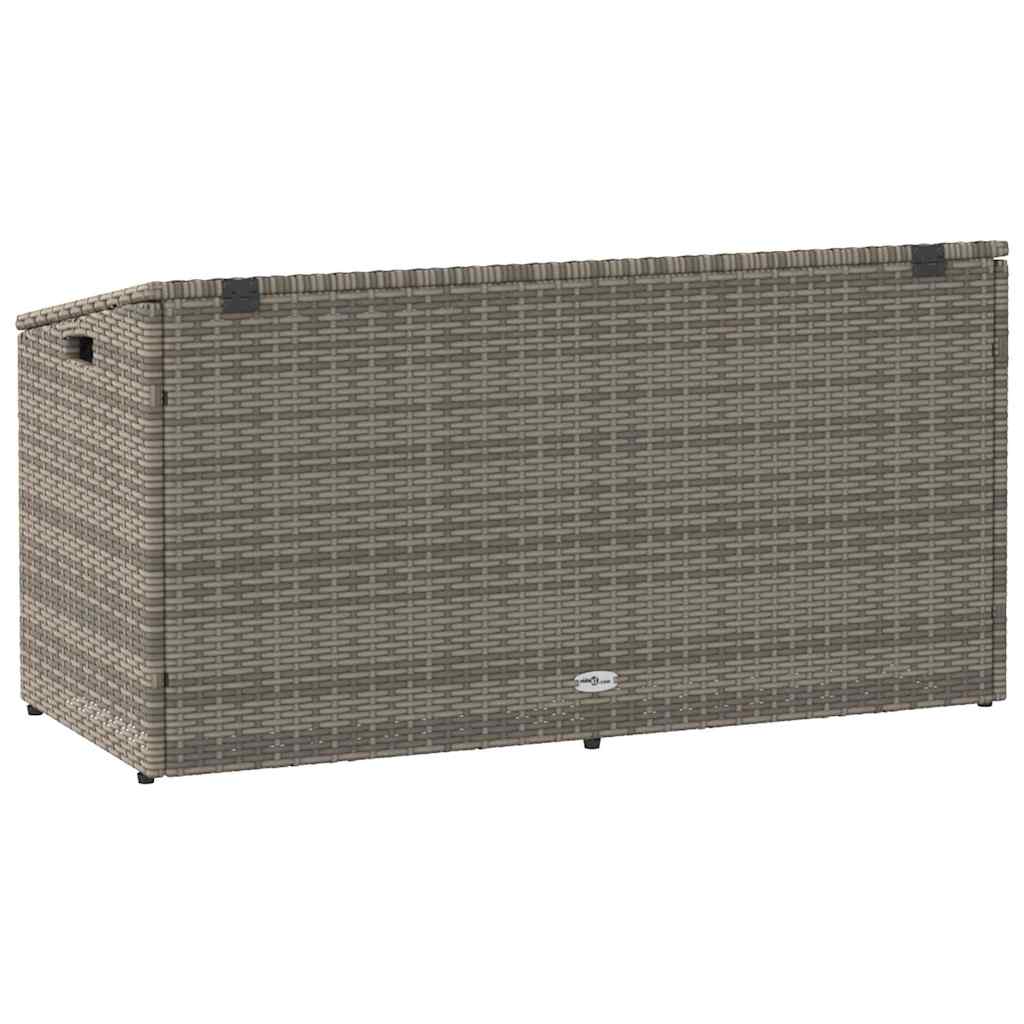 Vrtna kutija za pohranu siva 110x50x58 cm poli ratan