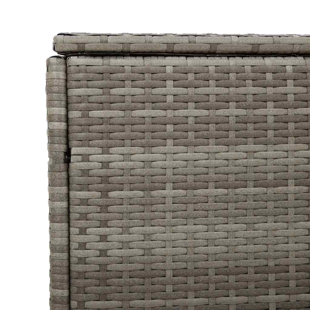 Vrtna kutija za pohranu siva 110x50x58 cm poli ratan