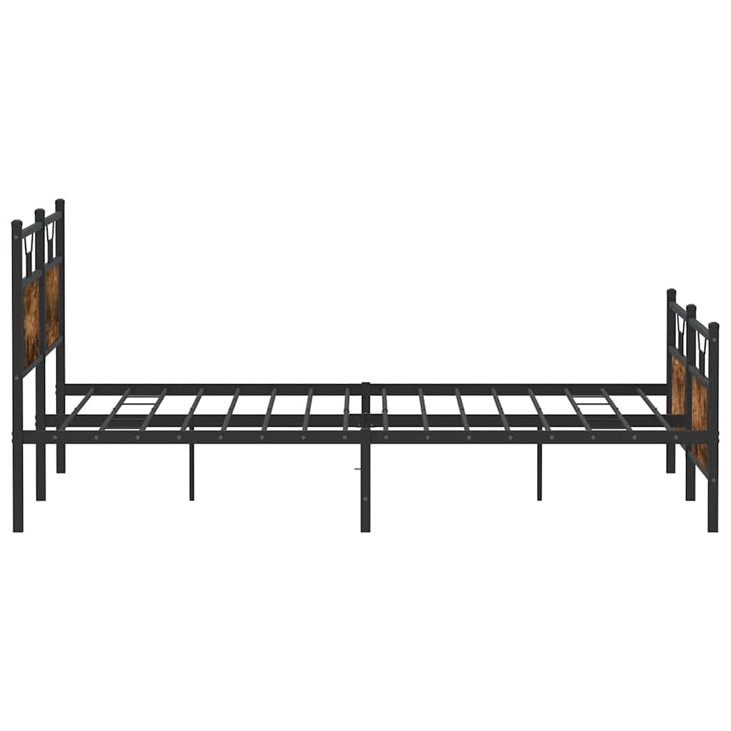 Metalni okvir kreveta bez madraca boja hrasta 183x213 cm
