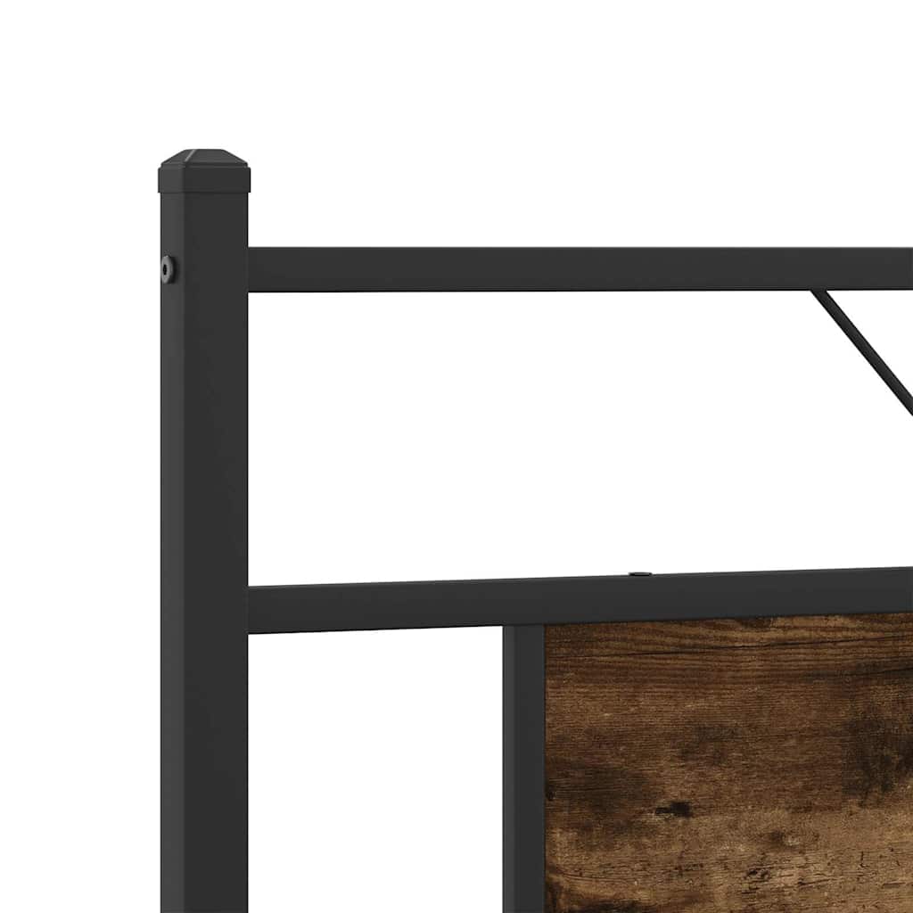 Metalni okvir kreveta bez madraca boja hrasta 183x213 cm