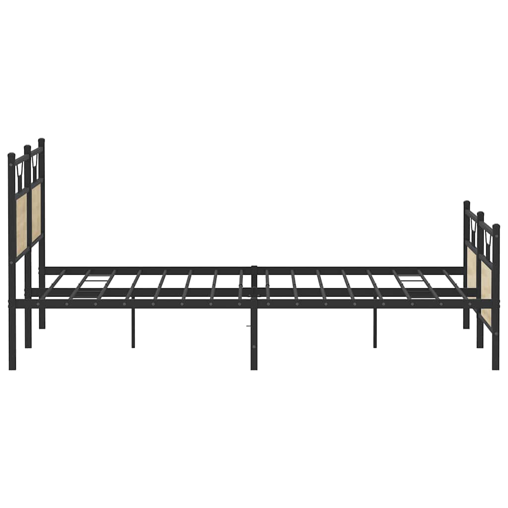 Metalni okvir kreveta bez madraca boja hrasta sonome 160x200 cm