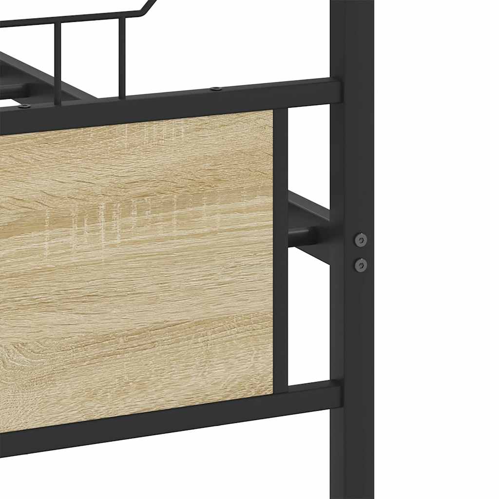 Metalni okvir kreveta bez madraca boja hrasta sonome 180x200 cm