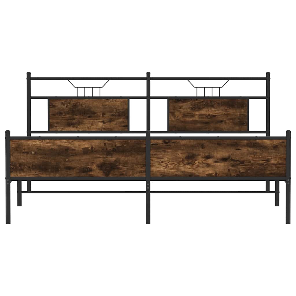Metalni okvir kreveta bez madraca boja hrasta 160x200 cm