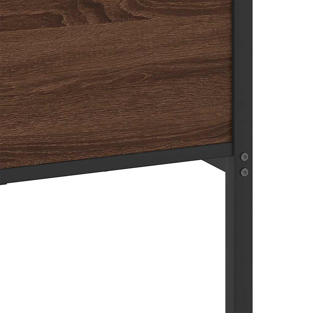 Metalni okvir kreveta bez madraca smeđa boja hrasta 180x200 cm